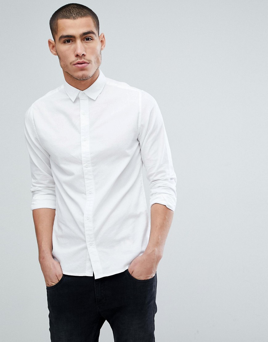 Only & Sons Oxford Shirt In Regular Fit - White