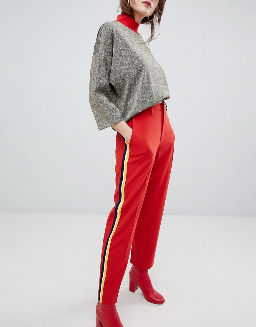 Mads Norgaard Tailored Trousers with Stripe