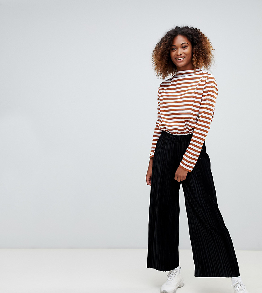 Weekday pleated velvet cropped trousers