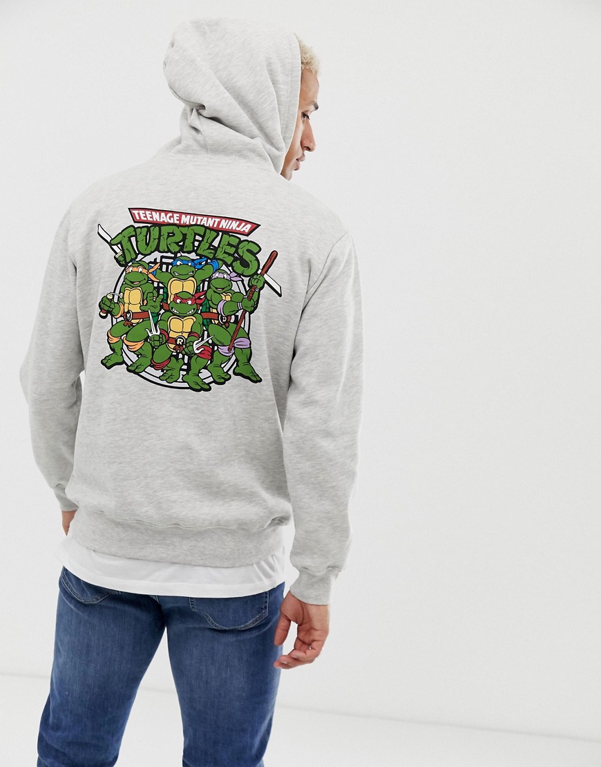 Pull&Bear Ninja Turtles hoodie in grey