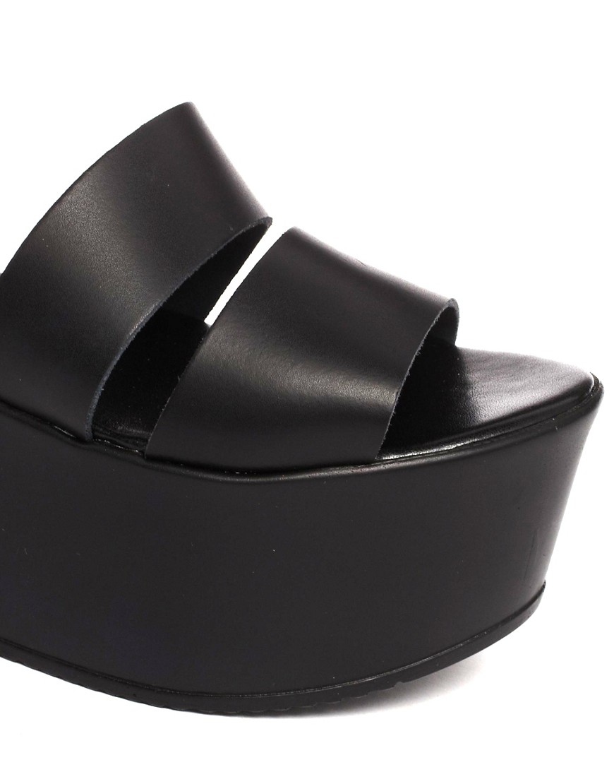 ASOS | ASOS HARVEST TIME Leather Flatform Sandals at ASOS