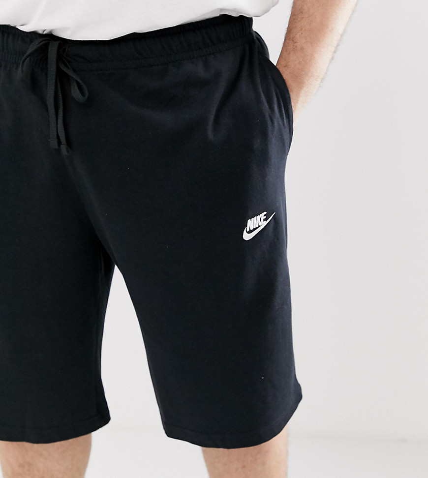 Nike Plus Club Swoosh Jersey Shorts In Black 804419-010