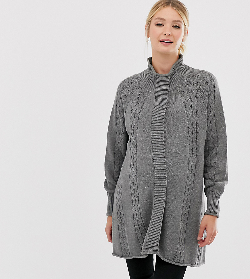 Mamalicious high neck nursing poncho jumper with open front