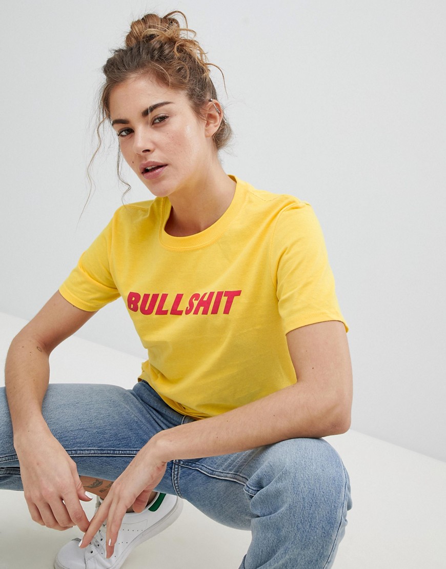 Adolescent Clothing Bull Shit T Shirt - Yellow/red
