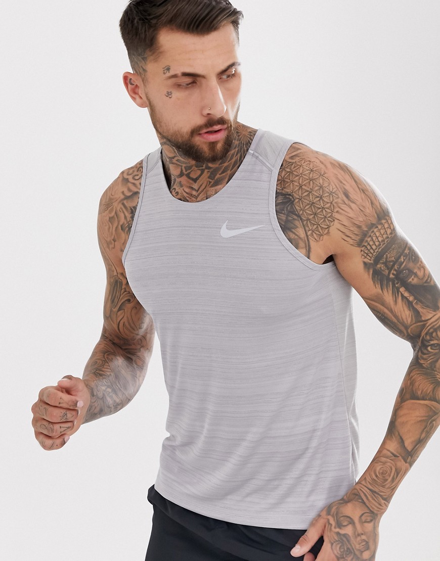 Nike Running Miler vest in grey