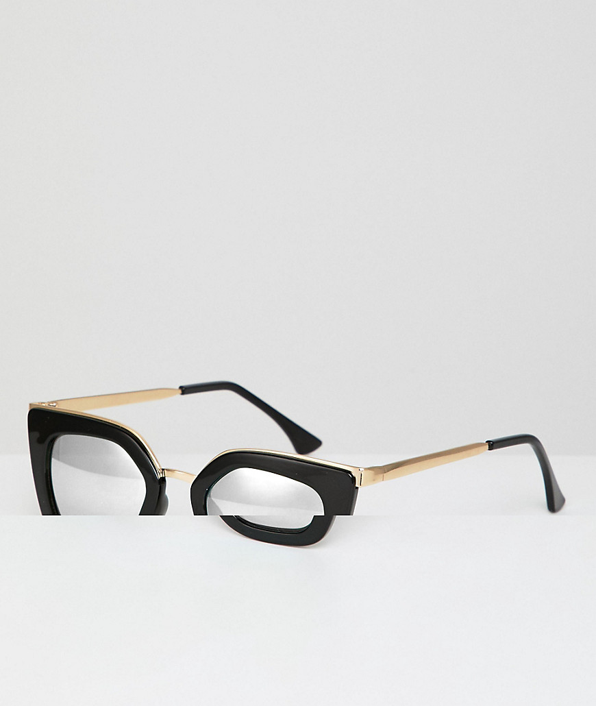 AJ Morgan cat eye sunglasses with mirror lens - Black