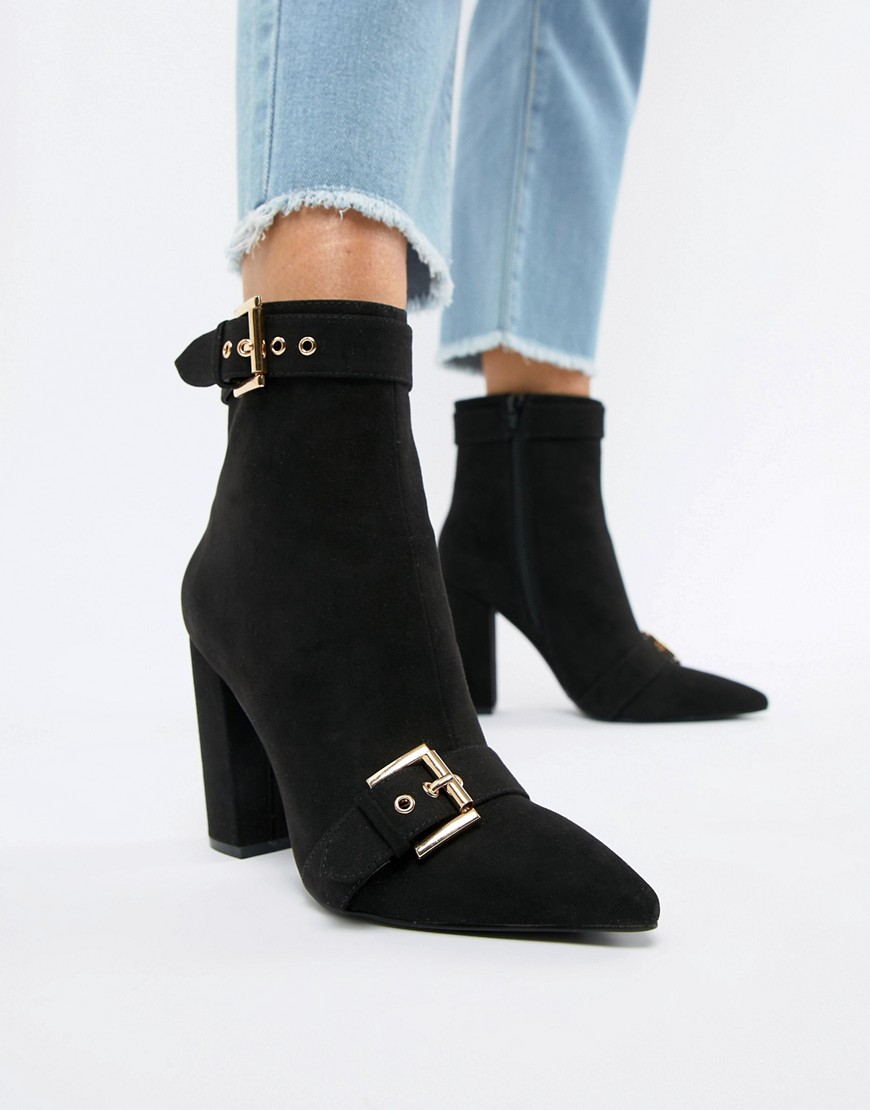 London Rebel Pointed Heeled Ankle boots