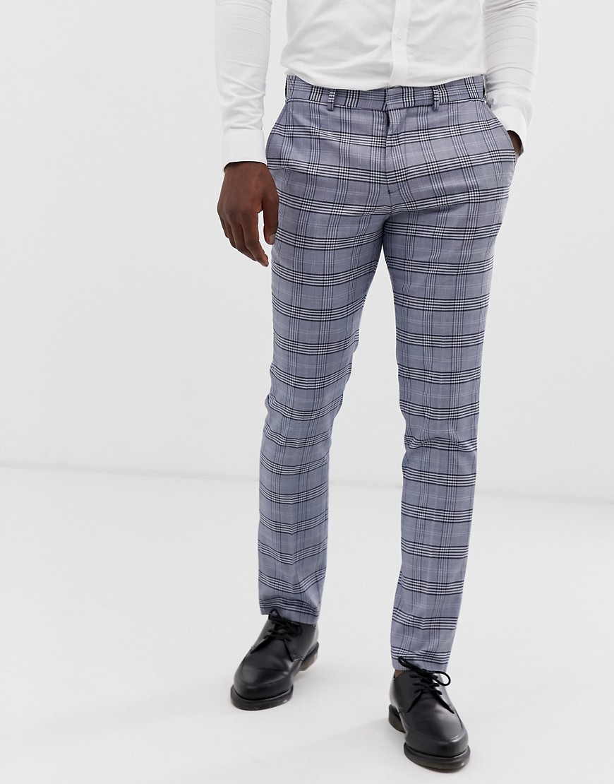 Selected Homme slim suit trouser in grey check
