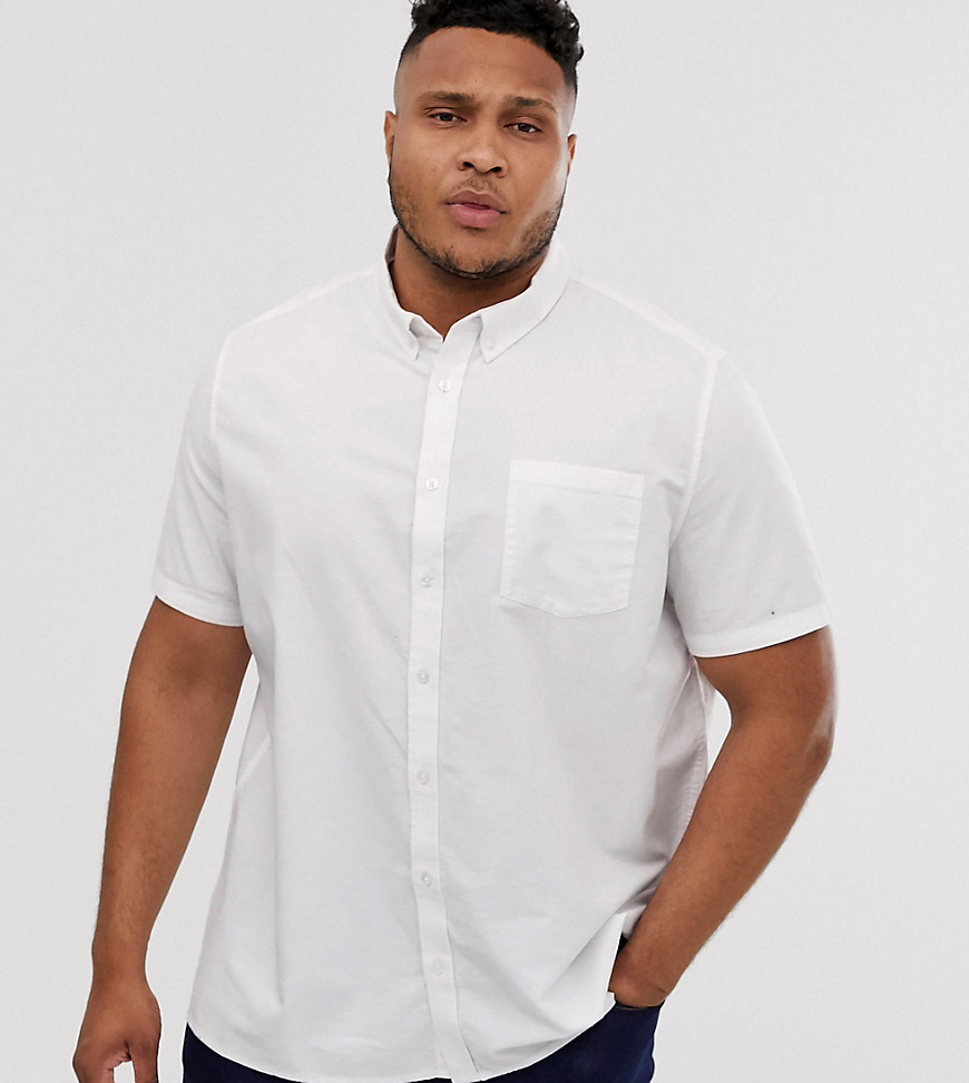 Burton Menswear Big & Tall oxford shirt in white