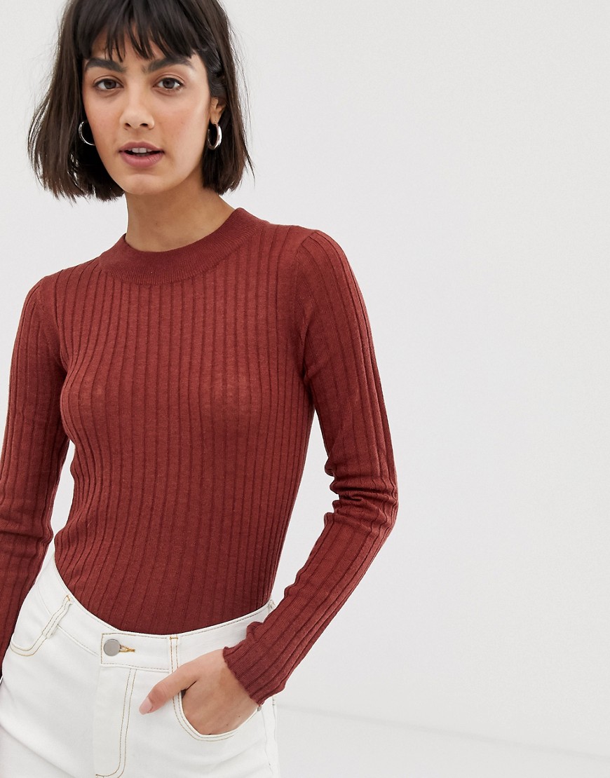 Selected long sleeve knit top