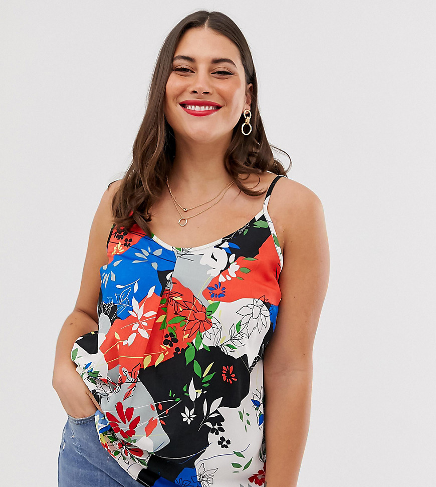 Simply Be cami top in floral print