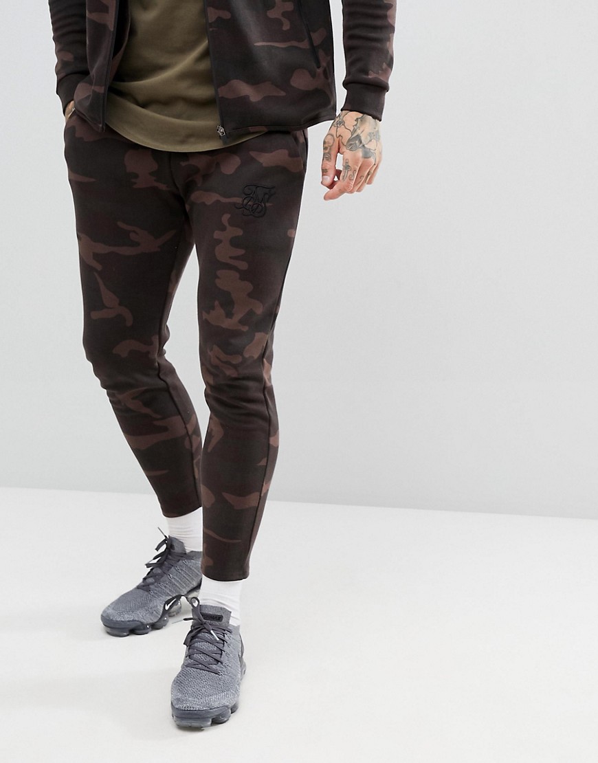 SikSilk cropped joggers in camo