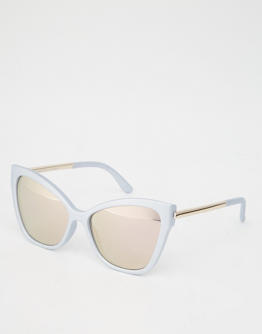 Le Specs Naked Eyes Mirror Sunglasses - Matte glacier