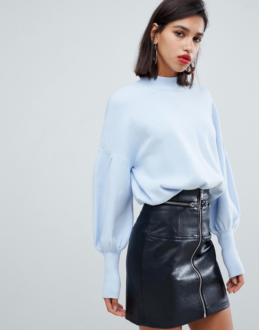 Y.A.S balloon sleeve jumper - Cashmere blue