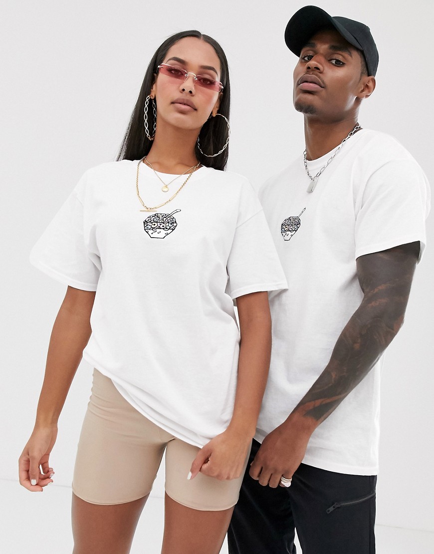 New Love Club unisex cereal embroidered graphic t-shirt