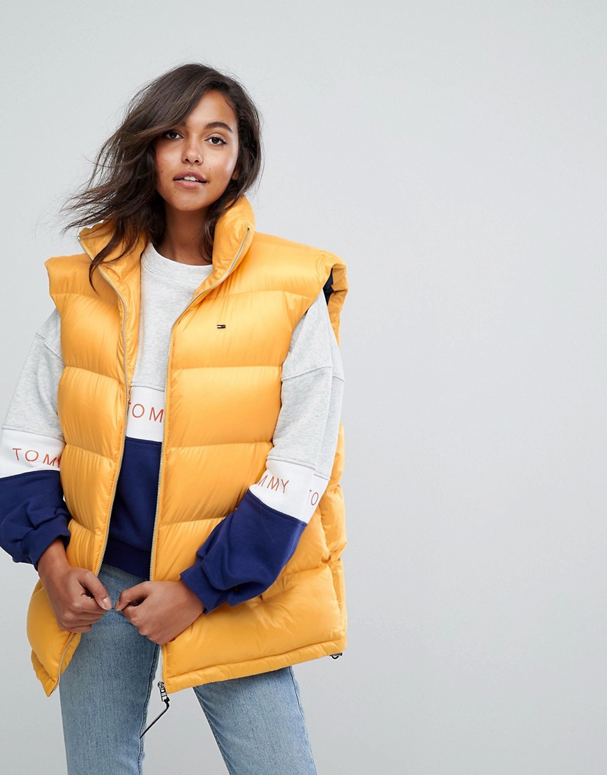 Tommy Jeans Padded Gilet - Yellow