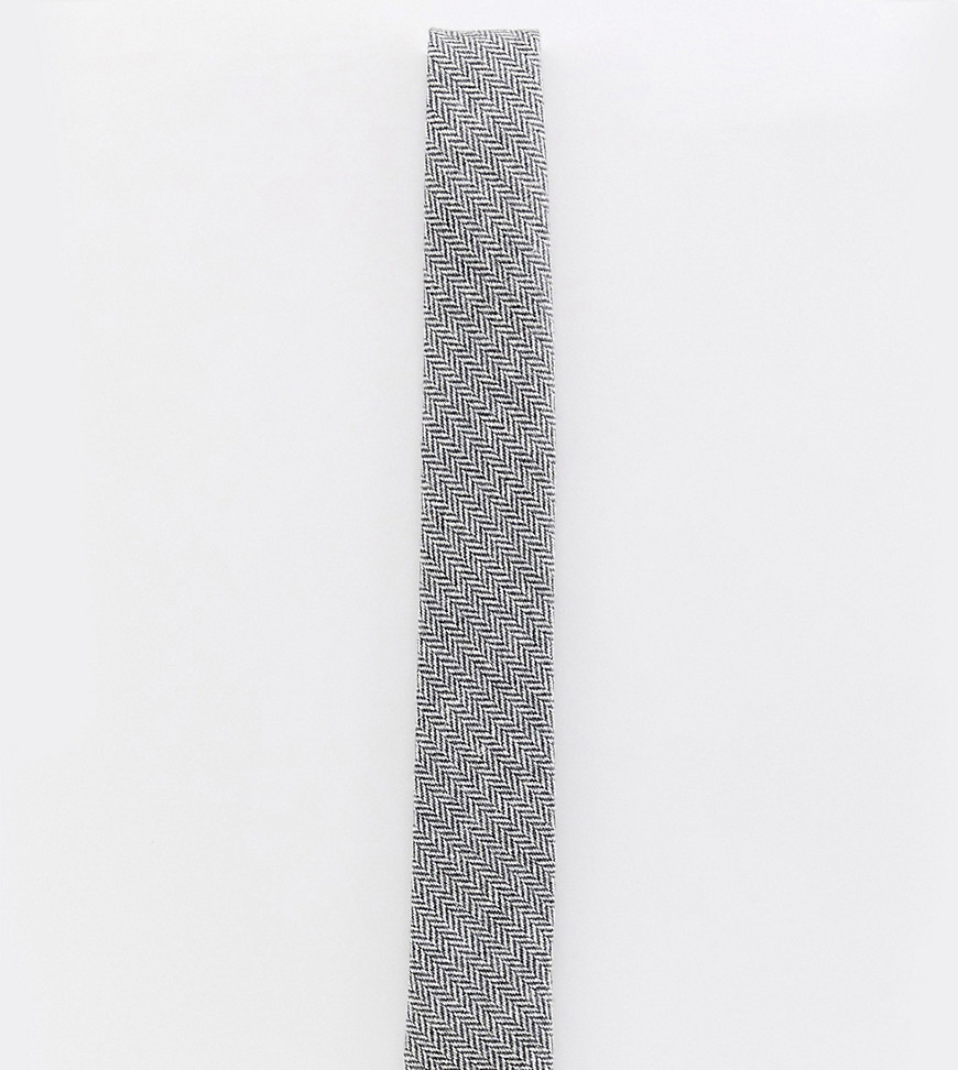 Heart & Dagger tie in grey wool mix