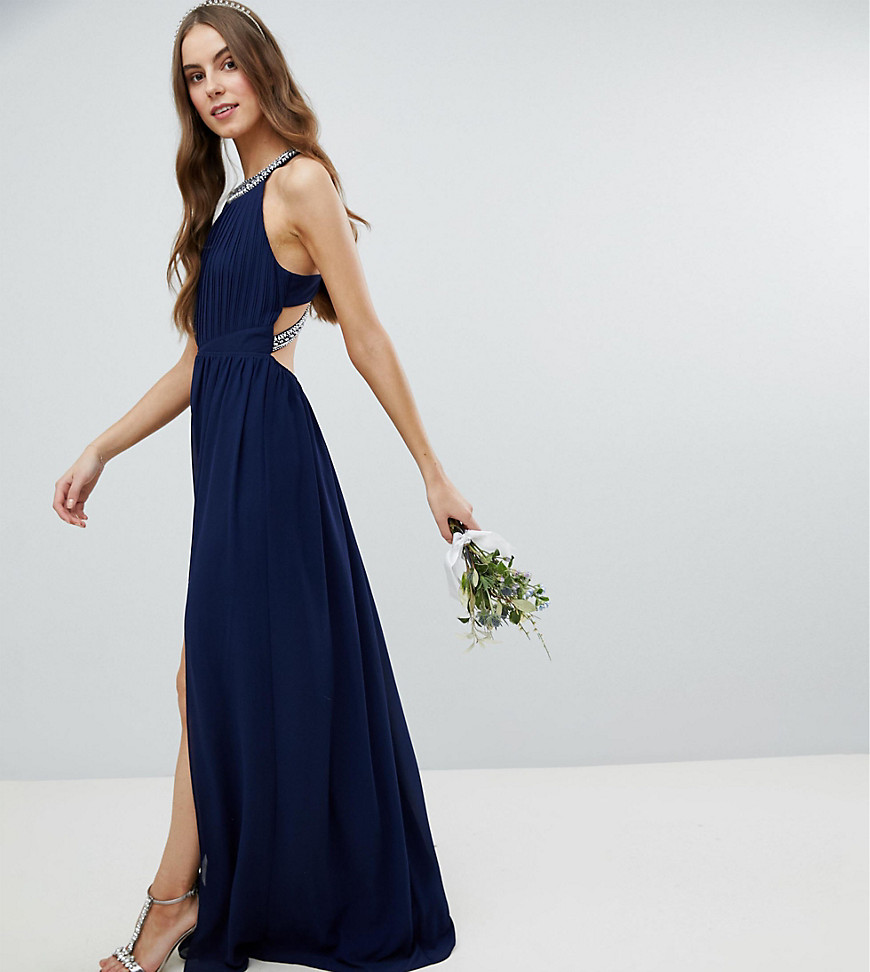 TFNC Tall Embellished Back Detail Maxi Bridesmaid Dress