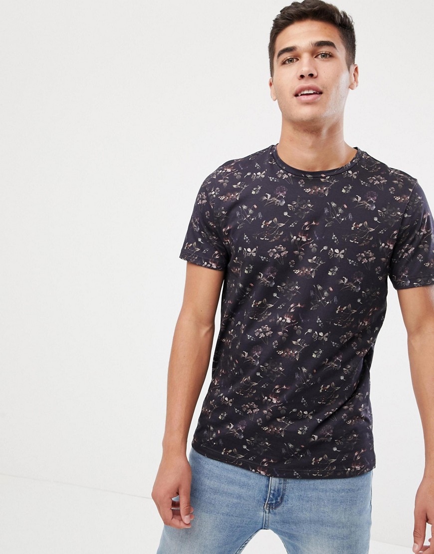 Selected Homme t-shirt with all over floral print