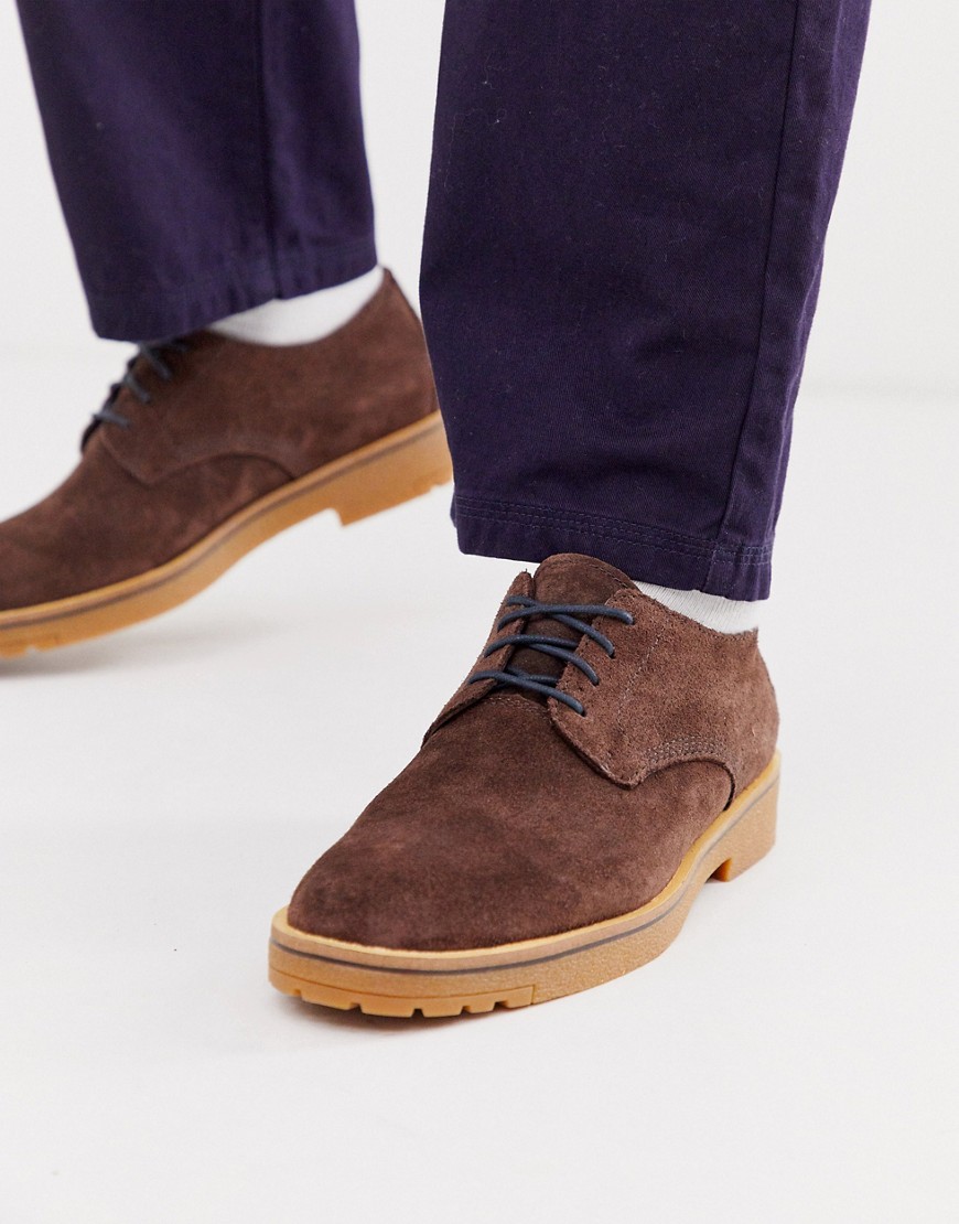 Timberland suede lace up shoe in brown