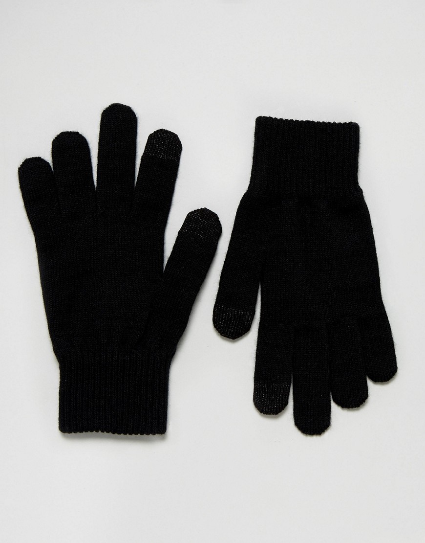 Черные перчатки для сенсорных гаджетов Levi's - Черный Levi's® 