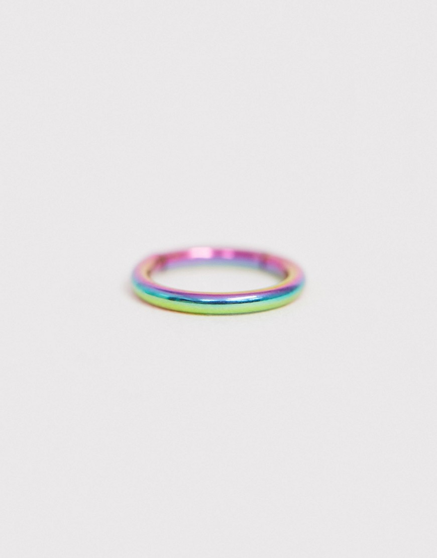 DesignB nose ring in iridescent