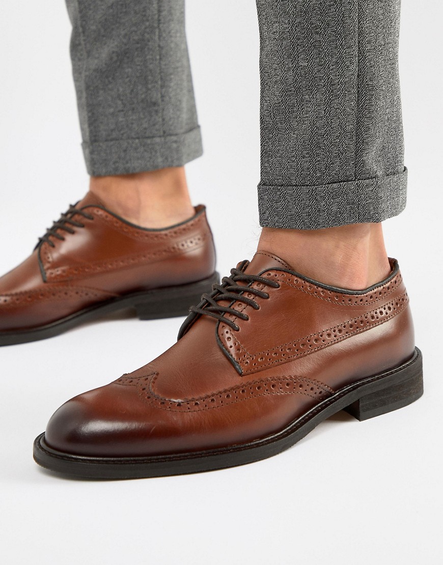 Selected Homme Leather Brogue Shoe