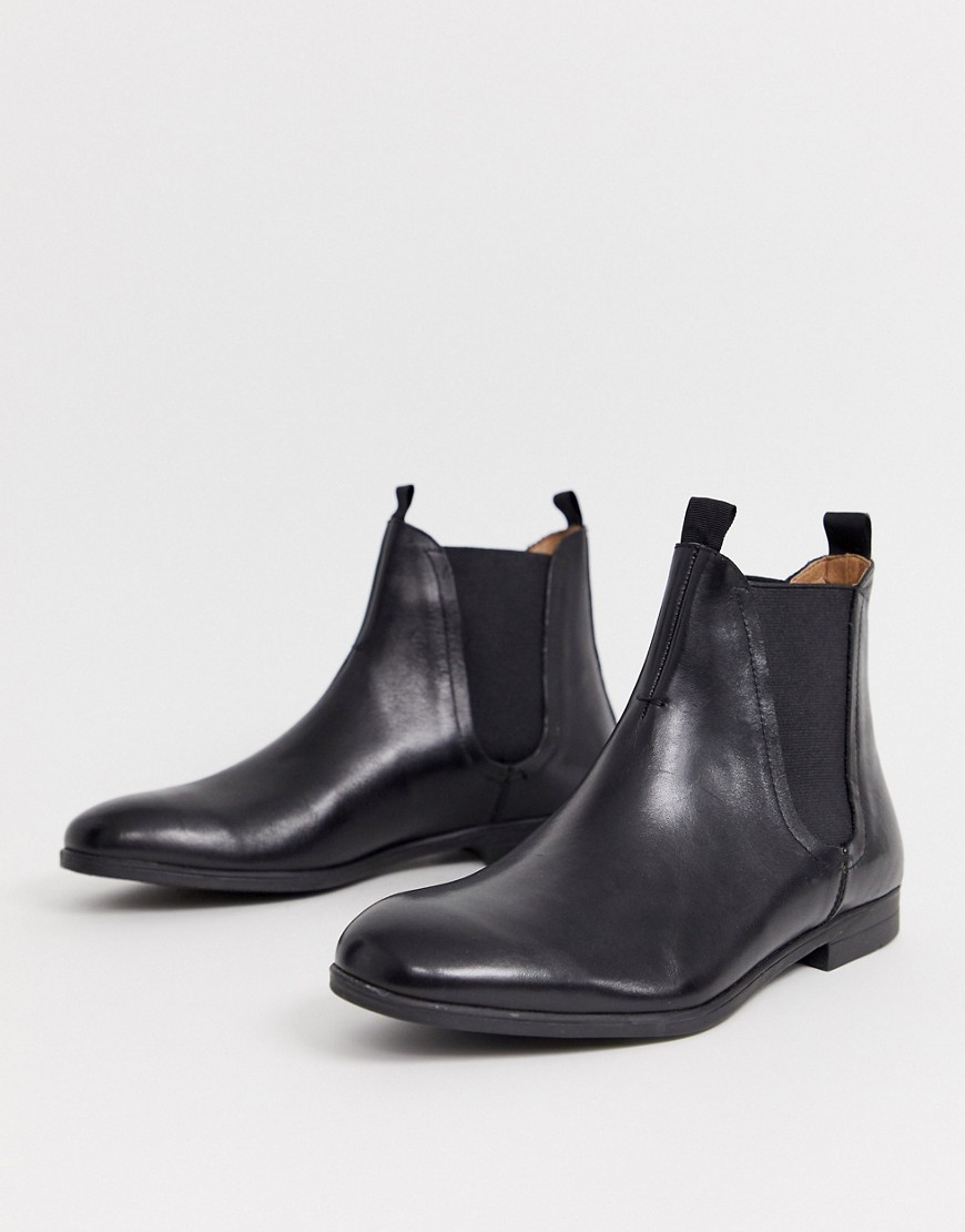 H by Hudson aherston chelsea in black leather