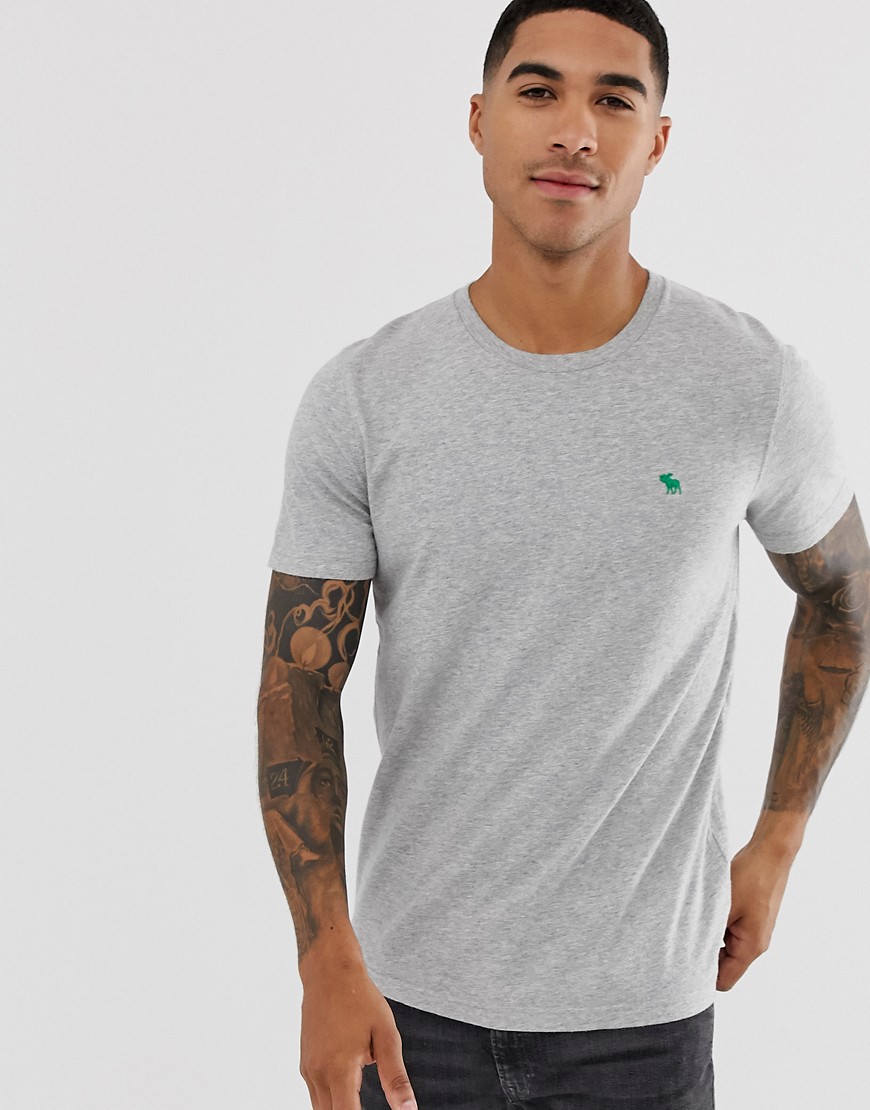 Abercrombie & Fitch icon logo t-shirt in grey