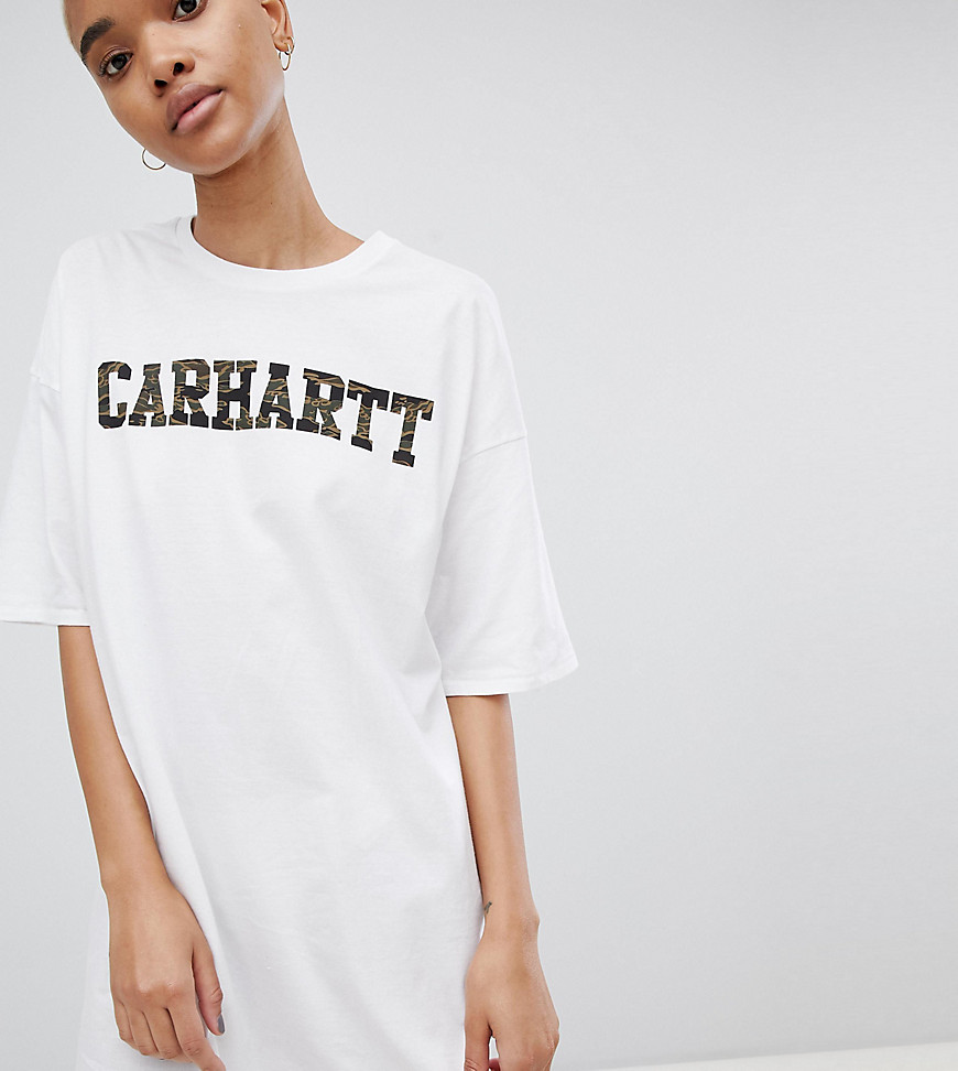 Платье-футболка с камуфляжным логотипом Carhartt WIP - Белый 