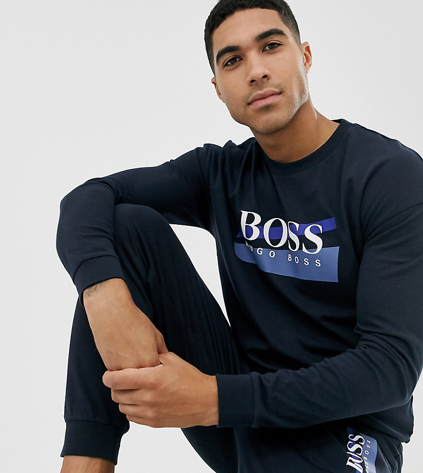 BOSS bodywear Authentic crew neck sweat in navy