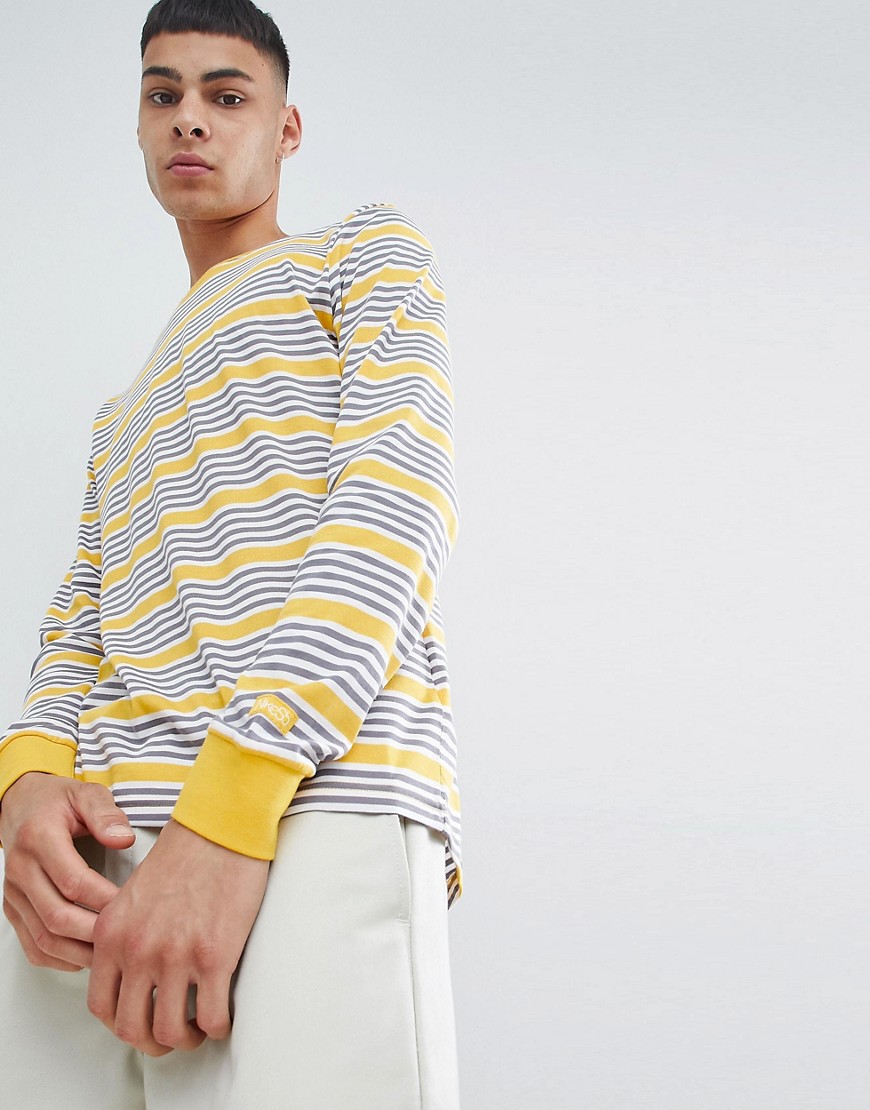 Nike SB Striped Long Sleeve T-Shirt In Yellow 938020-752