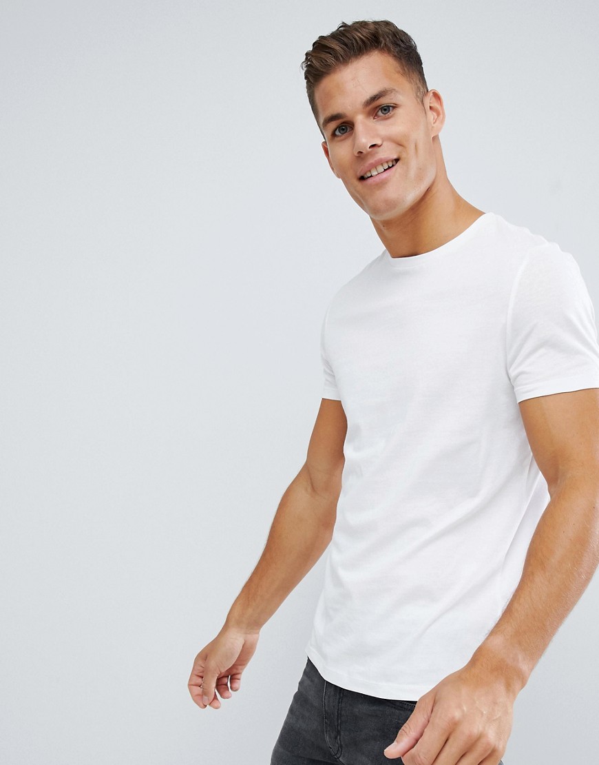 ASOS DESIGN organic t-shirt with crew neck in white