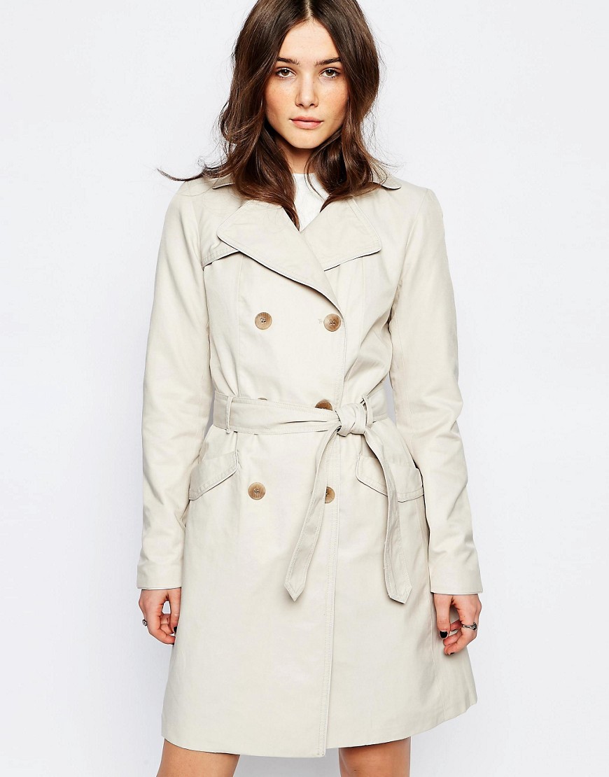 Only | Only Longline Belted Trench Coat at ASOS