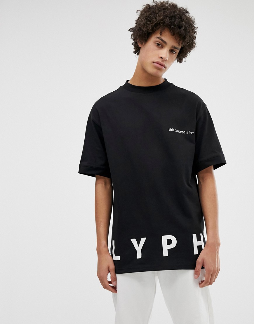 LYPH oversized t-shirt with logo in black