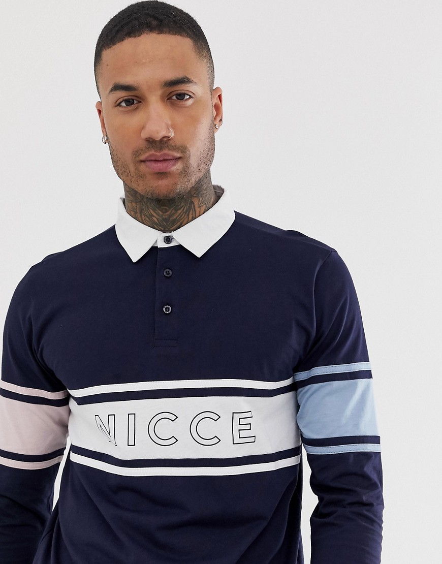 Nicce polo shirt with contrast sleeves