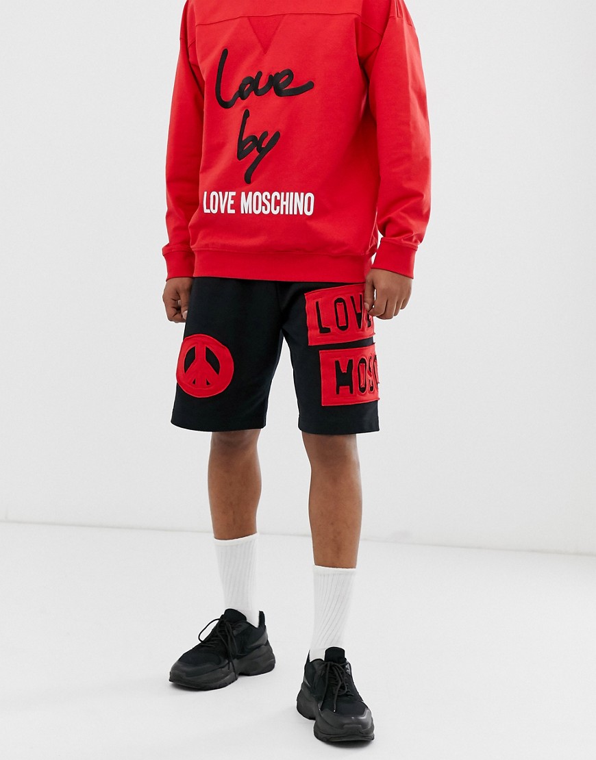 Love Moschino logo fleece shorts