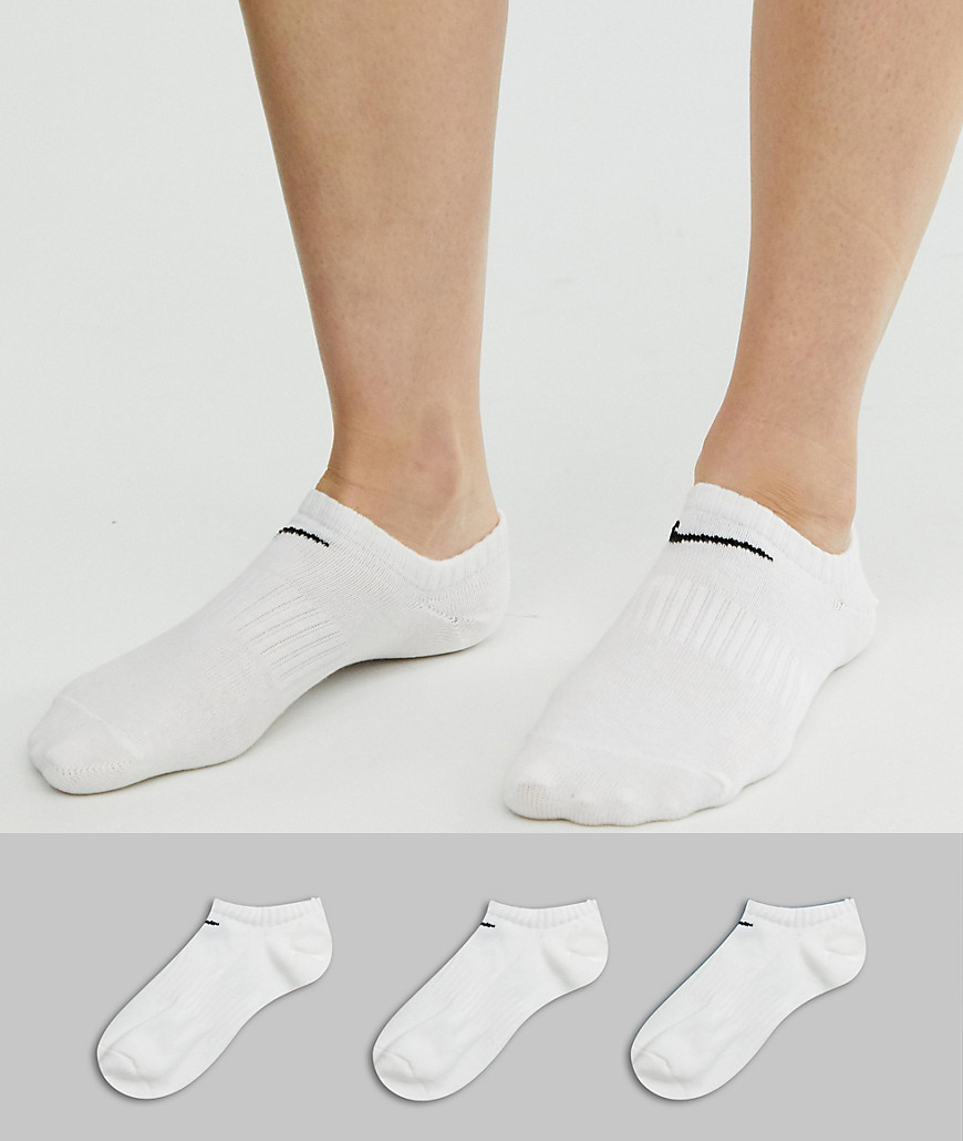 Nike white 3 pack trainer socks