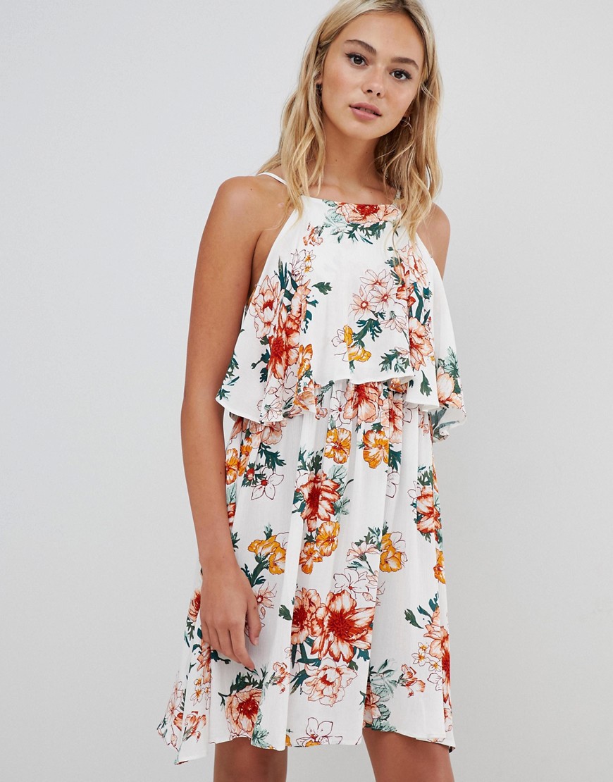 Urban Bliss floral cami dress in white