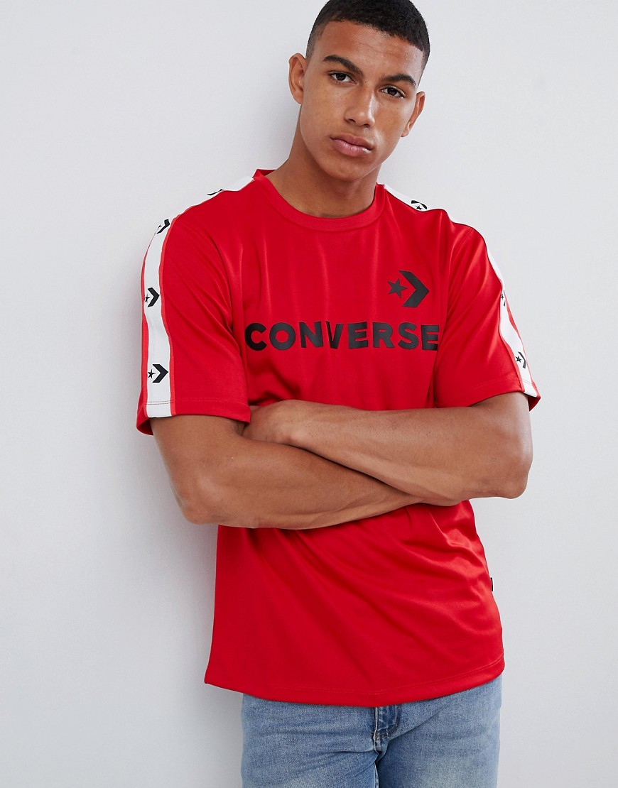 Converse Taping T-Shirt With Back Print In Red 10007090-A01