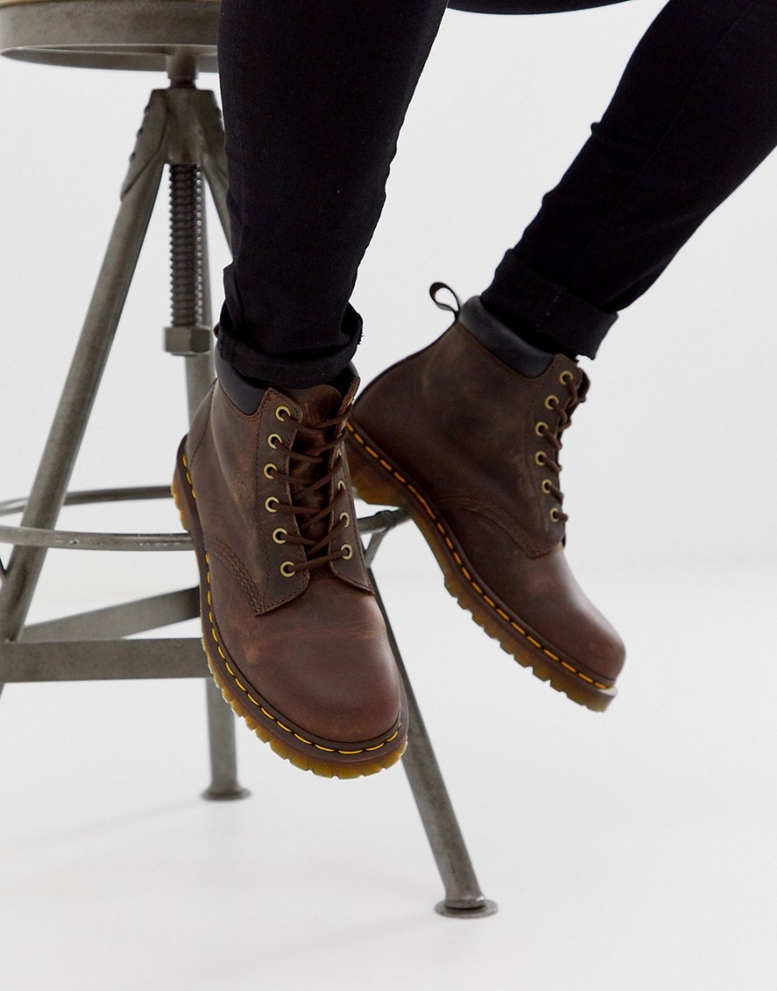 DR. MARTENS' DR MARTENS 939 6 EYE BOOTS IN BROWN LEATHER,24282207