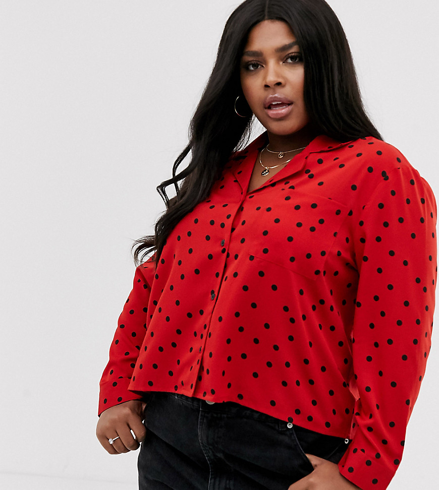 Wednesday's Girl Curve blouse in scattered spot print