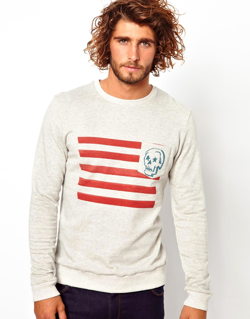 ASOS | ASOS Sweatshirt With Stripe & Pocket Detail at ASOS
