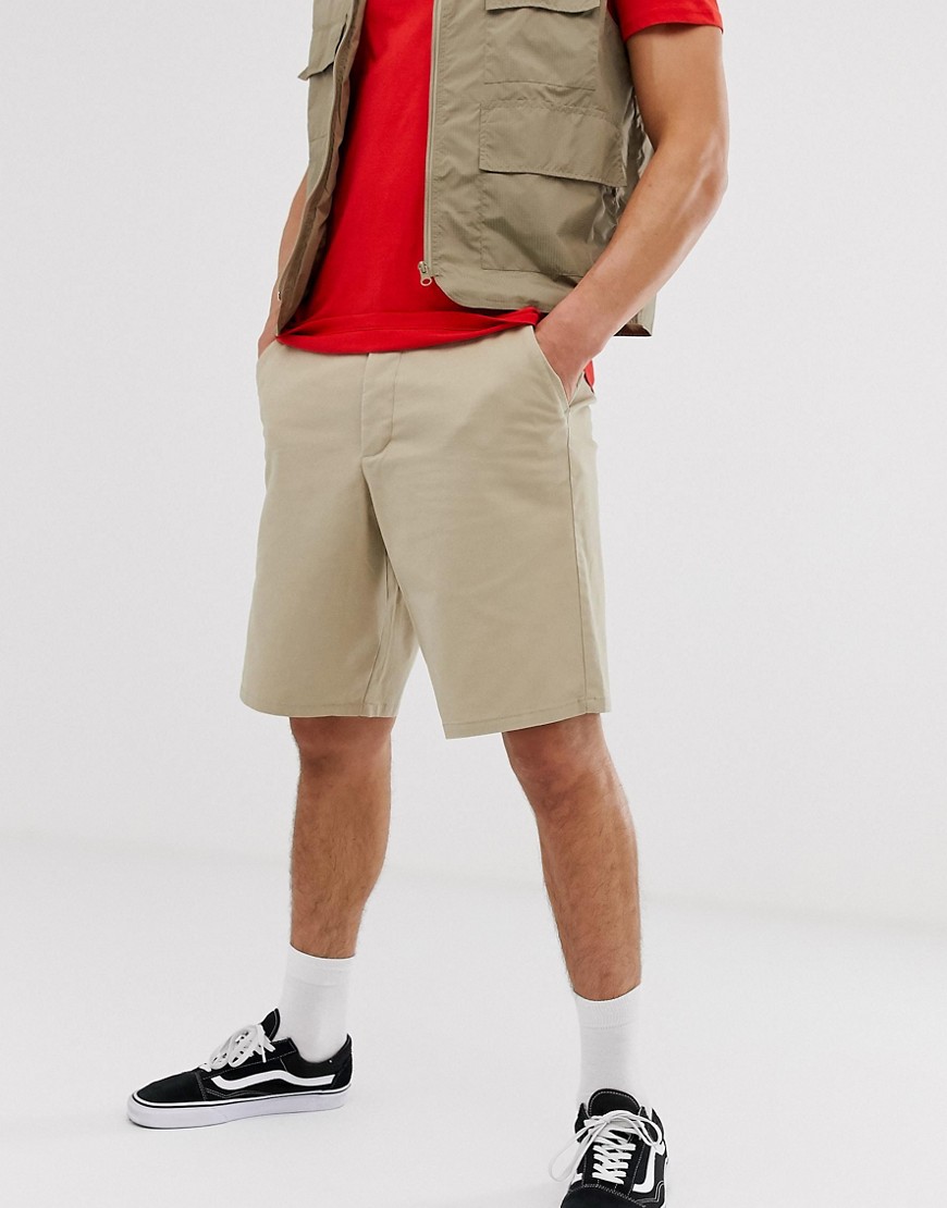 ASOS DESIGN relaxed skater chino shorts in putty