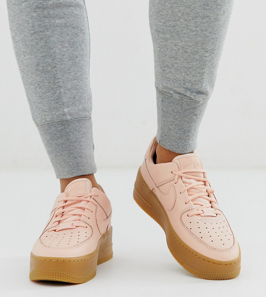 NIKE NIKE PALE PINK GUM SOLE AIR FORCE 1 SAGE LOW trainers,AR5409-600