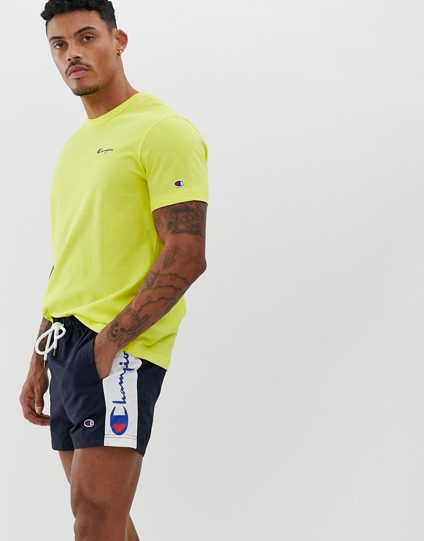 Champion swim shorts with taping in navy