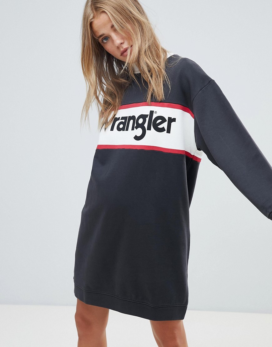 Wrangler logo sweat dress - Faded black