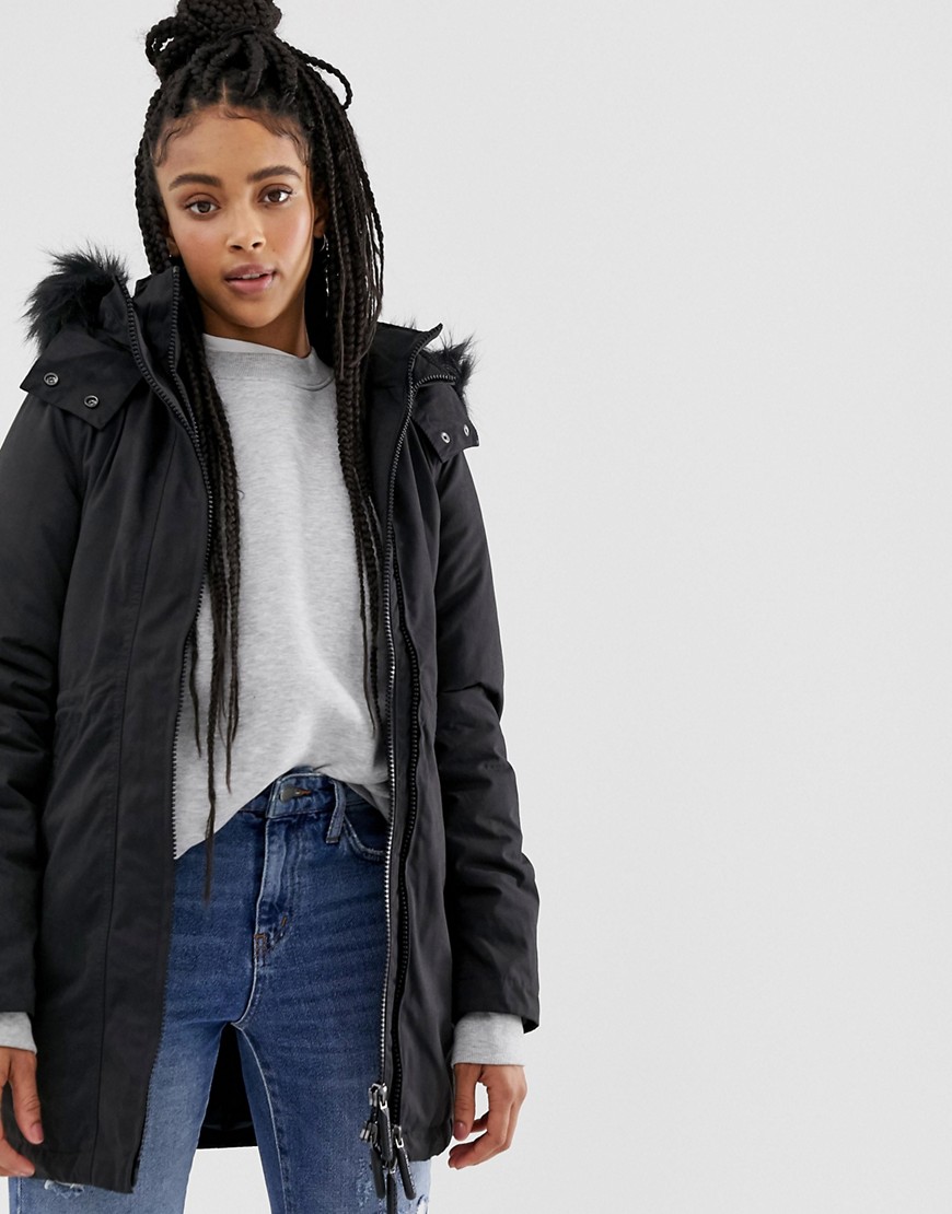 Superdry hooded microfibre parka