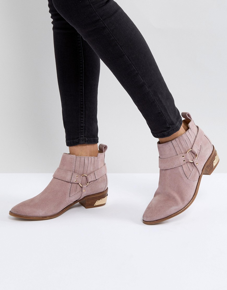 Office Atlas Blush Suede Western Boots