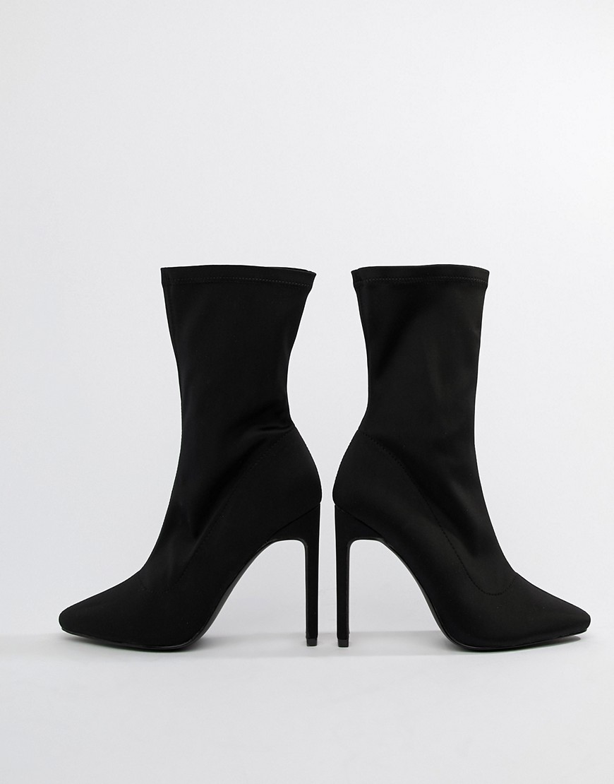 Simmi London black pointed ankle boot with narrow heel